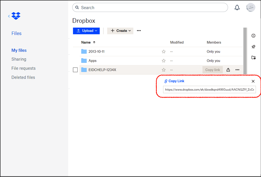 dropbox instructions step 6